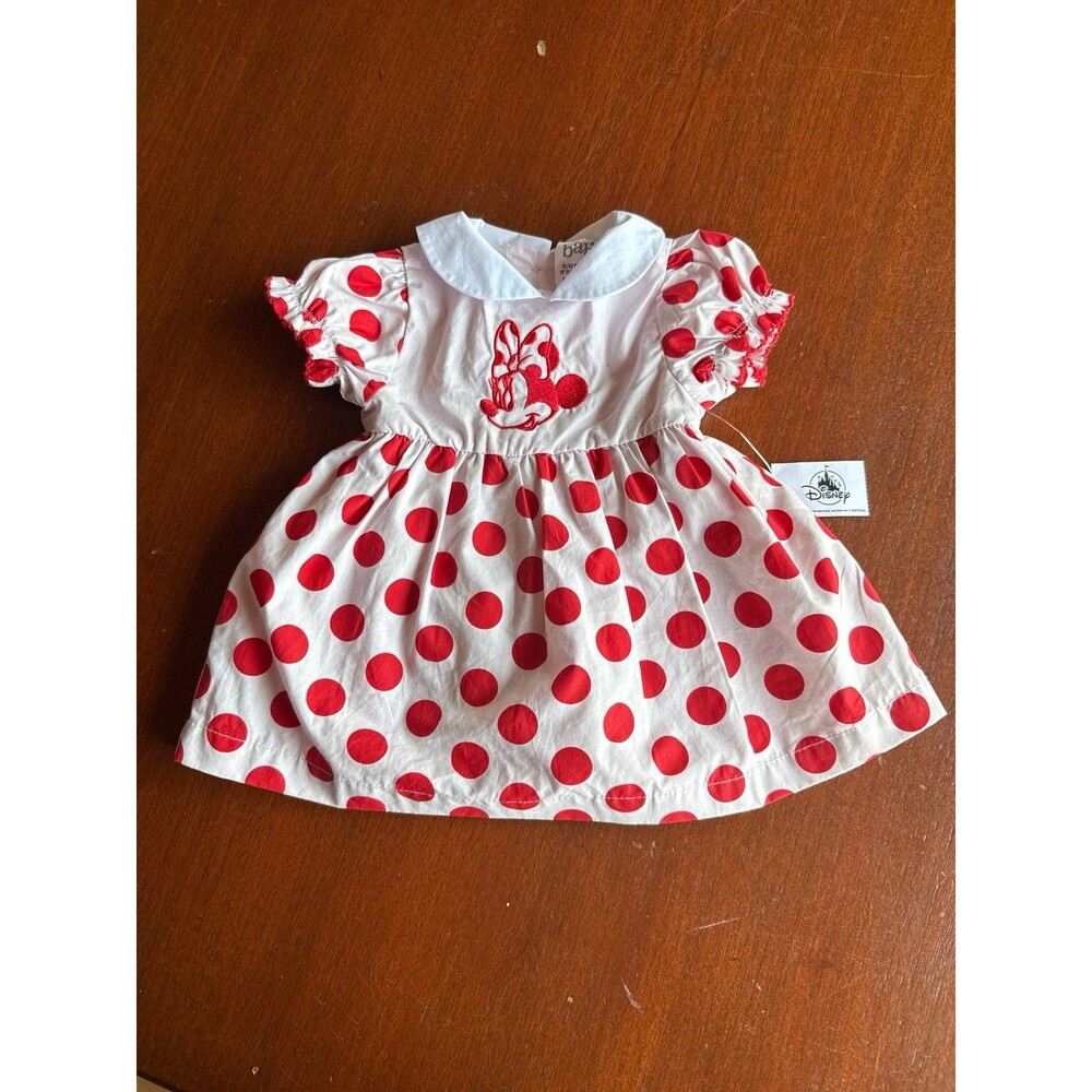 Disney Baby Girls Minnie Mouse Red Polka Dot Dress NWT